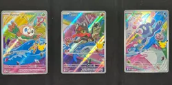 Pokemon TCG First Partner Illustration Collection Alola Starters Full Set Gen 7 - Image 1
