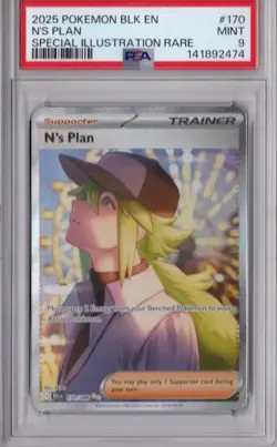 N's Plan 170/086 Sv: Black Bolt Special Illustration Rare Holo PSA 9 Pokemon TCG - Image 1