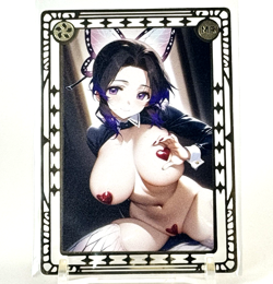 Goddess Story: Shinobu Kocho Non Serial Metal Anime Waifu CCG Trading Card - Image 1