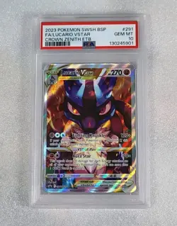 Lucario VSTAR SWSH291 PSA 10 Gem Mint Black Star Promo Crown Zenith ETB Pokemon - Image 1