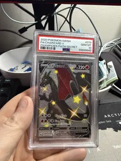 Pokemon Charizard V Secret Rare 079/073 Champion's Path Holo PSA 10 - Image 1