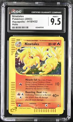 2003 Pokemon Ninetales Aquapolis Holo Rare #H19 CGC 9.5 - Image 1