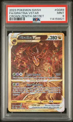 2023 POKEMON SWORD & SHIELD CROWN ZENITH SECRET FULL ART/GIRATINA VSTAR PSA 9 - Image 1