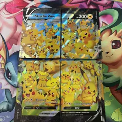 POKEMON! Pikachu V-Union SwSH Black Star Promo Set of 4 NM - Image 1