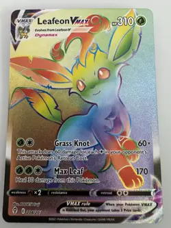 Pokemon Leafeon VMAX Secret Rare 204/203 Evolving Skies 2021 Holo English - Image 1