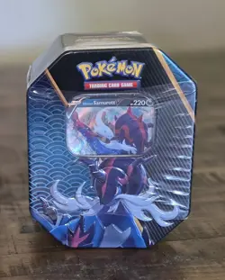 Pokemon TCG Divergent Powers - Hisuian Samurott V Tin **FACTORY SEALED** - Image 1