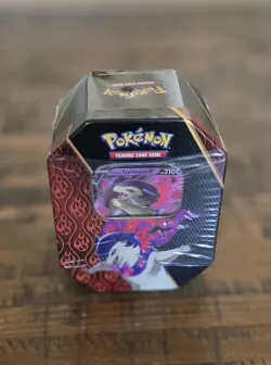 Pokemon TCG Divergent Powers - Hisuian Typhlosion V Tin **SEALED** (minor dent) - Image 1
