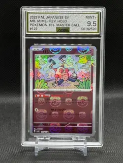 JAPANESE POKEMON 2023 MR. MIME 122/165 MASTER BALL SV2a AGS 9.5 - Image 1