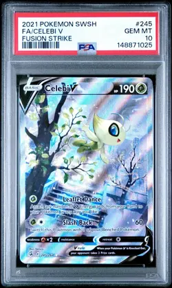 Pokemon Celebi V Fusion Strike Full Alt Art #245 PSA 10 Gem Mint - Image 1