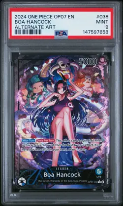 2024 ONE PIECE OP07-500 YEARS IN THE FUTURE ALTERNATE ART #038 BOA HANCOCK PSA 9 - Image 1