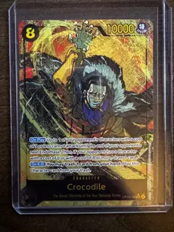 Crocodile OP14-120 Alternate Art The Azure Sea's Seven Sec One Piece Alt Secret - Image 1