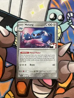 Metang - 114/162 - Common - Holo - NM - Prize Pack Series Cards - Image 1