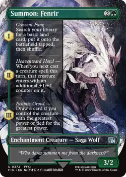 Summon: Fenrir (Borderless) Foil 372 FINAL FANTASY NM EN - Image 1