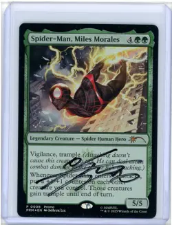 Spider-Man, Miles Morales Foil Promo Signed By Artist InHyuk Lee MTG - Image 1