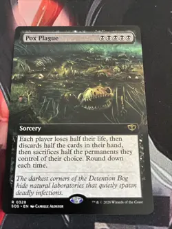 NM Extended Art Pox Plague, MTG, Secrets of Strixhaven, Magic the Gathering, 328 - Image 1