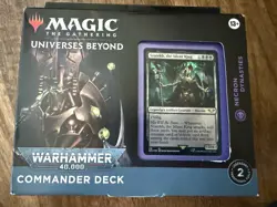MTG Warhammer 40k Necron Dynasties Commander Deck - SEALED - Szarekh Silent King - Image 1
