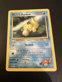 Misty’s Psyduck 54/132 Gym Heroes Unlimited 2000 Pokemon Card Uncommon NM - Image 1