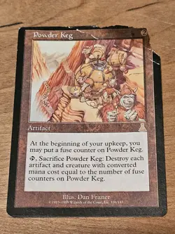 MTG Urza's Destiny Powder Keg Rare Magic the Gathering Card Artifact #1 - Image 1