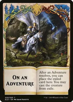 ON AN ADVENTURE MTG - ELD THRONE OF ELDRAINE 020/020 TOKEN LP - CHEAP - Image 1