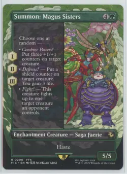 MTG Commander: FINAL FANTASY Summon: Magus Sisters (Borderless) #200 Rare - Image 1