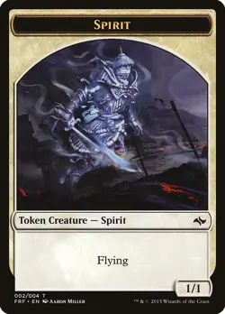 SPIRIT 1/1 TOKEN MTG - FRF FATE REFORGED 002/004 LP - CHEAP - Image 1