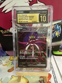 Pokemon Card CGC Pristine 10 Iron Valiant Ex Terastal Festival SAR - Image 1