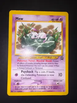Pokemon Mew Card 47 Promo Black Star Wizards of the Coast ENG - Image 1