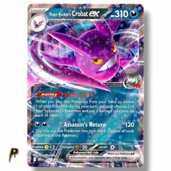 Team Rocket's Crobat ex 122/182 - 2025 Destined Rivals Holo Pokemon Card NM - Image 1