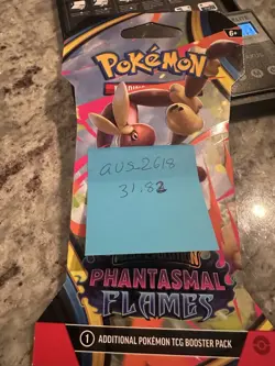 Pokemon TCG Phantasmal Flames HEAVY 31.82g! Sleeved Booster Pack -Possible GODU! - Image 2