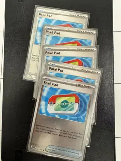 Pokemon TCG x4 Regular Pokepad + 1 Holo Pokemon Cards Perfect Order NM 081/088 - Image 1