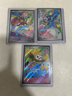 Pokemon 30th Anniversary First Partner Promo Trio Set: Rowlett, Litten, Popplio - Image 1