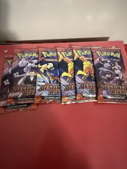 Pokemon TCG: Scarlet and Violet Destined Rivals x6 Booster Pack SealedFreeShip - Image 1