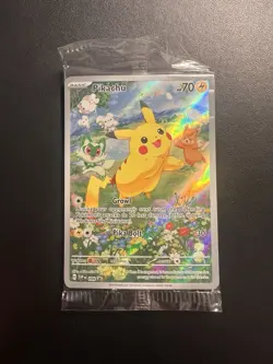 Pokemon Paldea Adventure Chest Promo: Pikachu SVP088 Pawmi Tandemaus - Sealed - Image 1