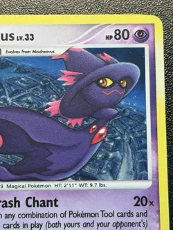 2008 Pokemon Stormfront Mismagius Lv.33 7/100 Holo Rare - Image 3