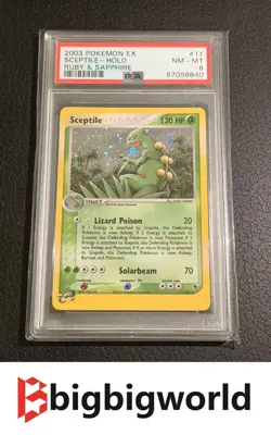 Pokemon TCG Sceptile Holo Ruby & Sapphire 11/109 PSA8 - Image 1