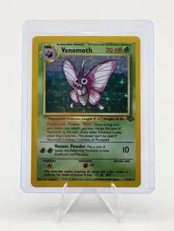 Venomoth 13/64 Jungle Holo Rare 1999 Unlimited Stage 1 70 HP Pokemon TCG - Image 1