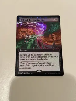 MTG Behold The Sinister Six! Magic Spider-Man Promo Card Foil Pax West 2025 - Image 1