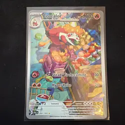 Pokemon TCG Crocalor Scarlet & Violet - Paldea Evolved 202/193 Holo Illustration - Image 1