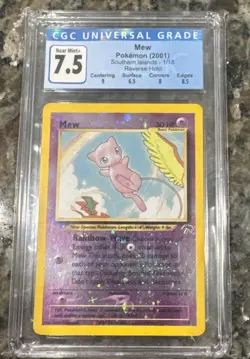 Pokemon Southern Islands Reverse Holo Foil Promo Mew 1/18 CGC 7.5 BLUE LABEL - Image 1