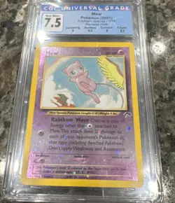 Pokemon Southern Islands Reverse Holo Foil Promo Mew 1/18 CGC 7.5 BLUE LABEL - Image 2