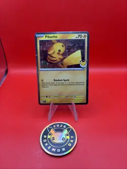 Pikachu 051/162 Pokemon Day 2026 Cosmos Holo - Near Mint NM & COIN - Image 1