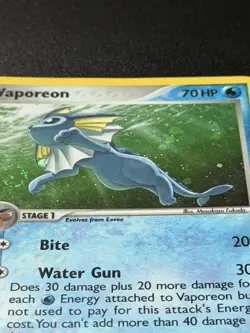 Pokemon Vaporeon 6/17 POP Series 3 Holo SWIRL - Image 3