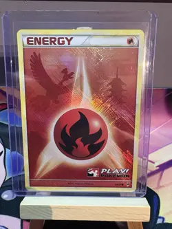 2011 POKEMON CALL OF LEGENDS HO-OH FIRE ENERGY 89/95 PLAY! STAMPED HOLO (NM) - Image 3