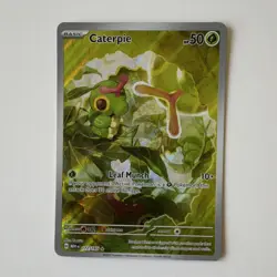 Pokemon Caterpie 172/165 Illustration Rare Holo Scarlet & Violet 151 50 HP Basic - Image 1