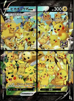 Pikachu V-Union /028 [SET OF 4] s8a Japanese 25th Anniversary Pokemon [NM] (6) - Image 1