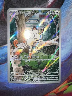 Meowth Illustration Rare Holo ME02: Phantasmal Flames 106/094 NM Pokemon TCG - Image 1
