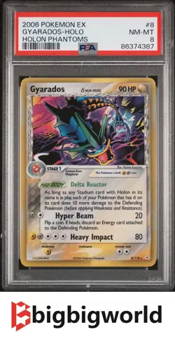Pokemon TCG Gyarados Holo Holon Phantoms 8/110 PSA8 - Image 1