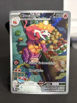Pokemon TCG Crocalor Scarlet & Violet Paldea Evolved 202/193 Illustration - Image 1