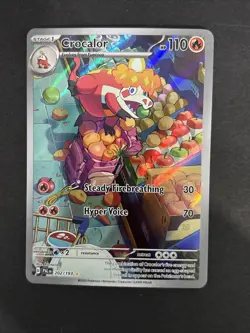 Pokemon TCG Crocalor Scarlet & Violet Paldea Evolved 202/193 Illustration - Image 5