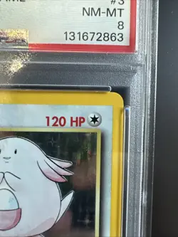 Chansey 1999 Pokemon Base 3/102 Holo PSA 8 - Image 3